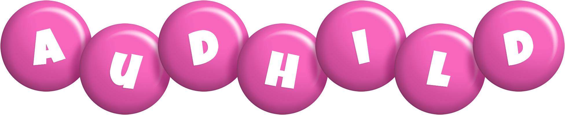 Audhild candy-pink logo