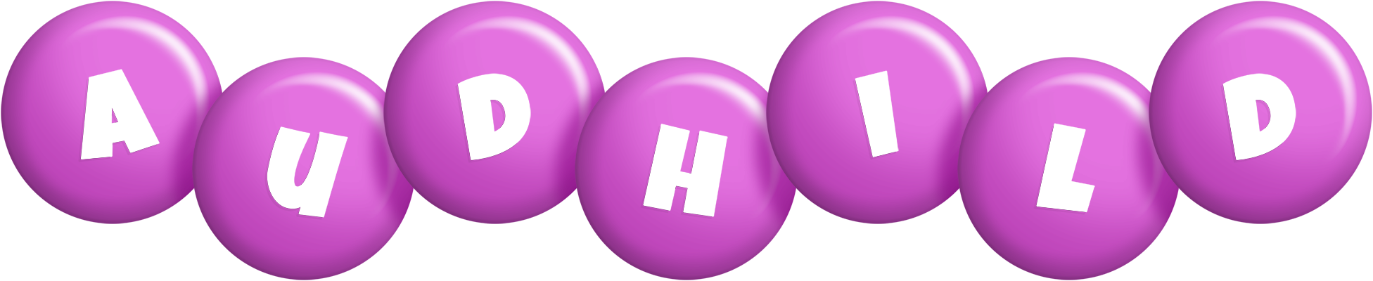 Audhild candy-purple logo
