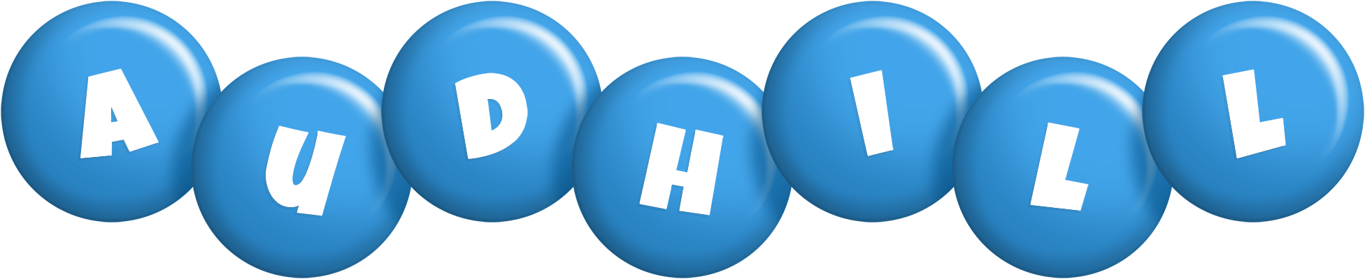 Audhill candy-blue logo