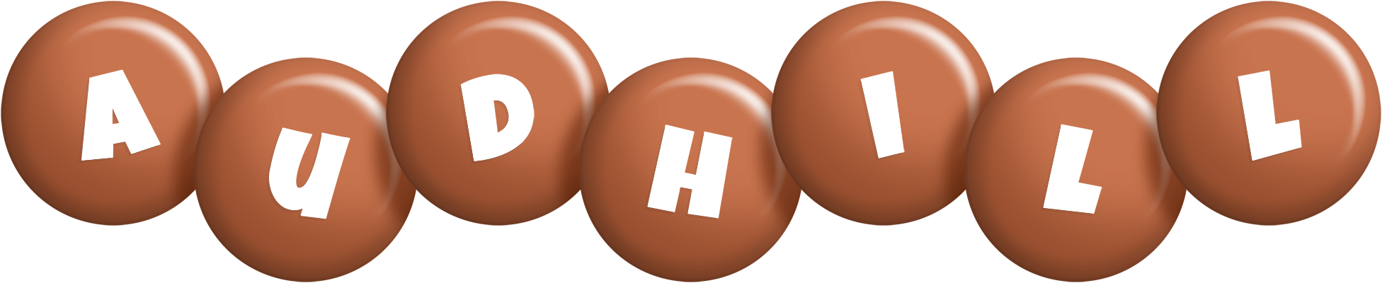 Audhill candy-brown logo