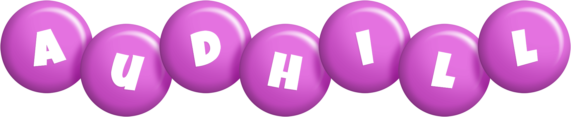 Audhill candy-purple logo