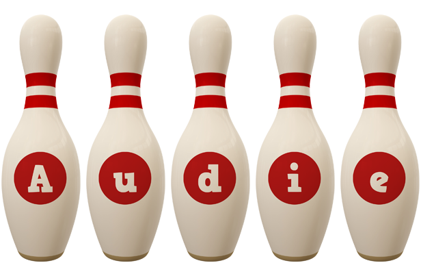 Audie bowling-pin logo
