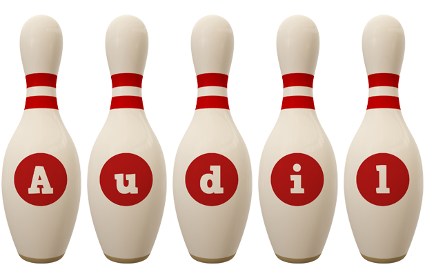 Audil bowling-pin logo
