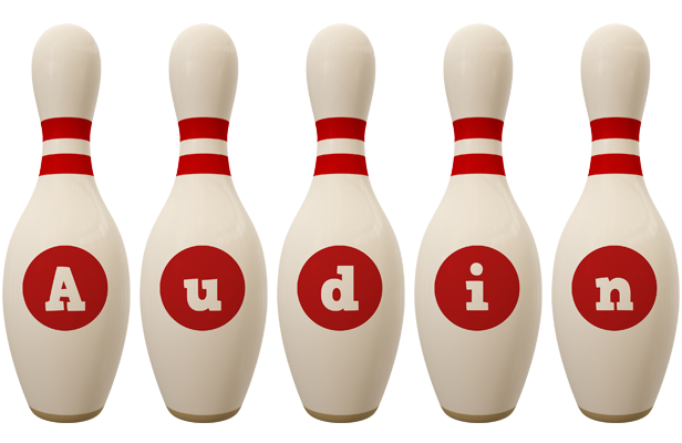 Audin bowling-pin logo