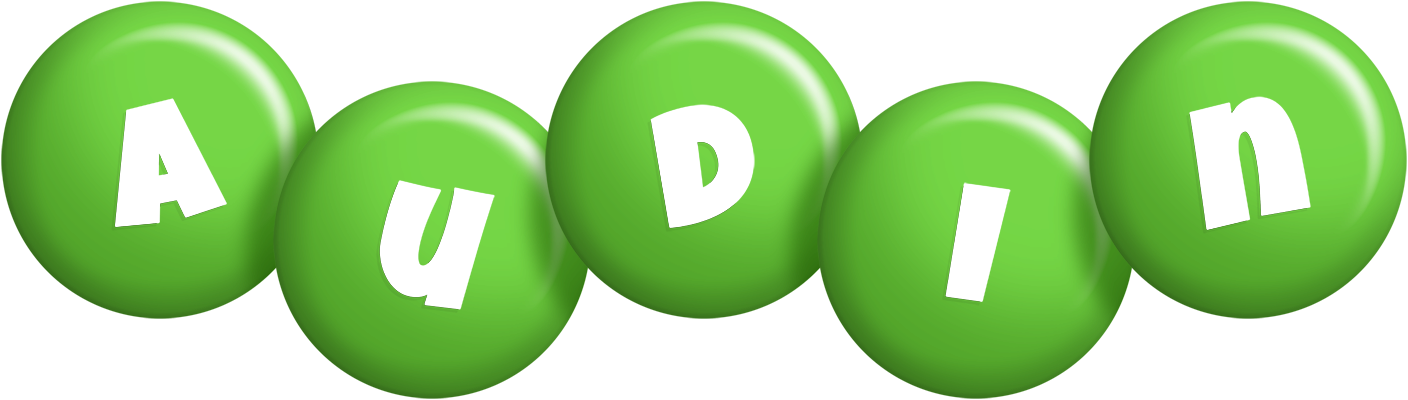 Audin candy-green logo