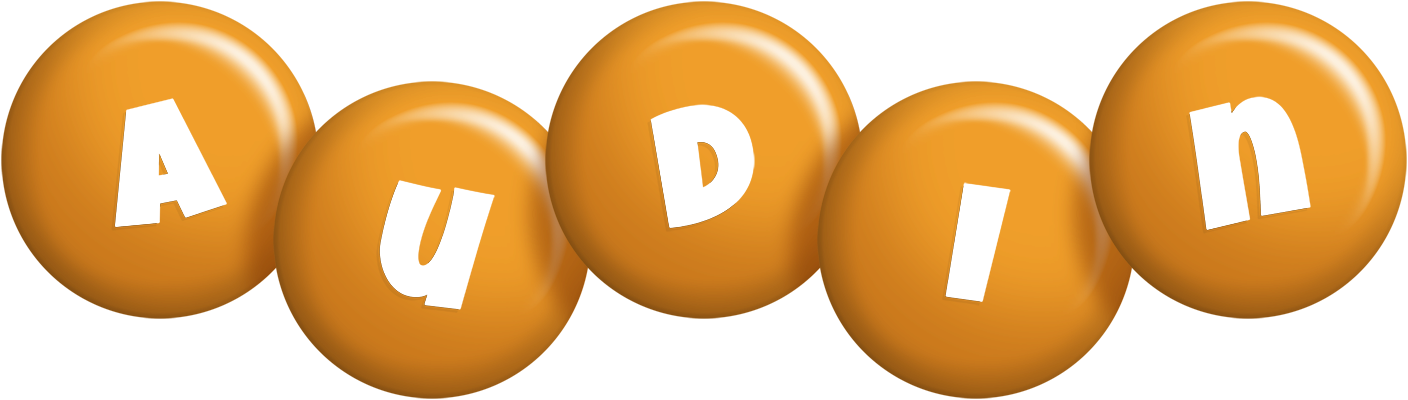 Audin candy-orange logo
