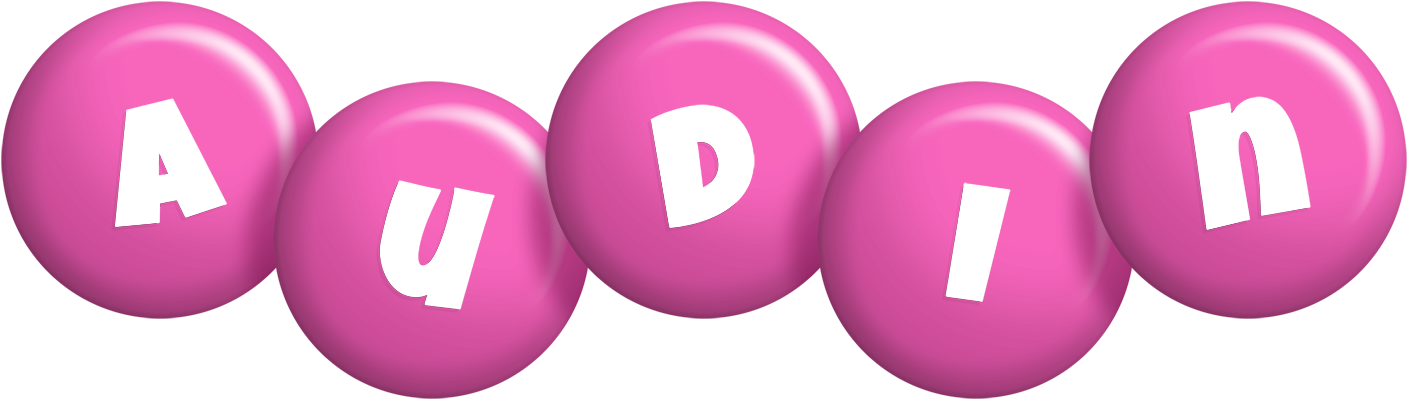 Audin candy-pink logo