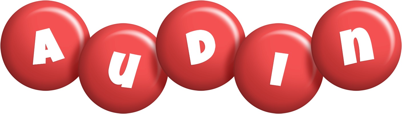 Audin candy-red logo