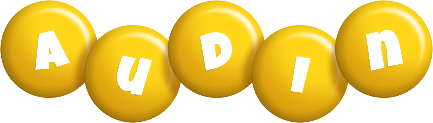 Audin candy-yellow logo