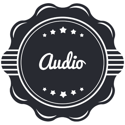 Audio badge logo