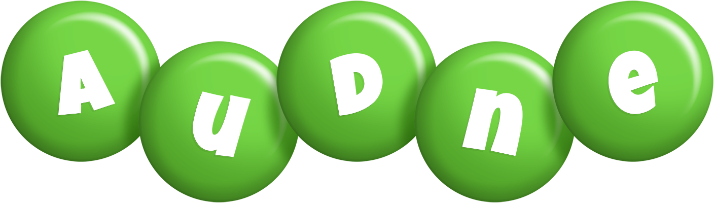 Audne candy-green logo