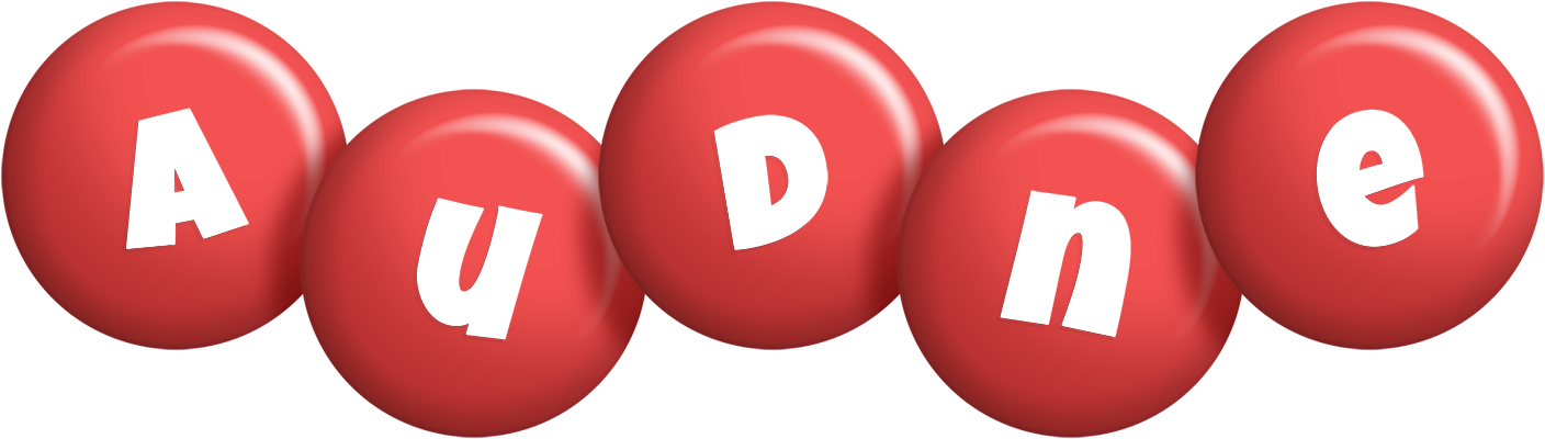 Audne candy-red logo