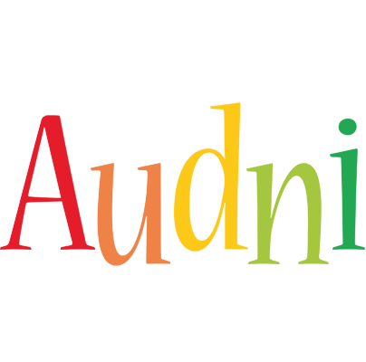Audni birthday logo