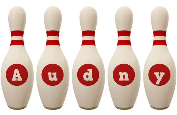 Audny bowling-pin logo
