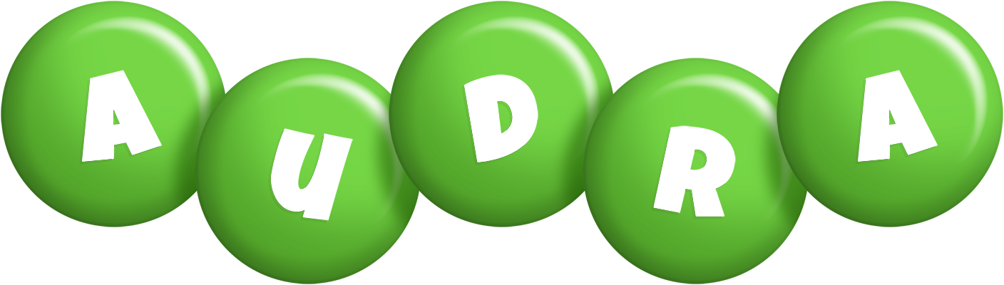 Audra candy-green logo