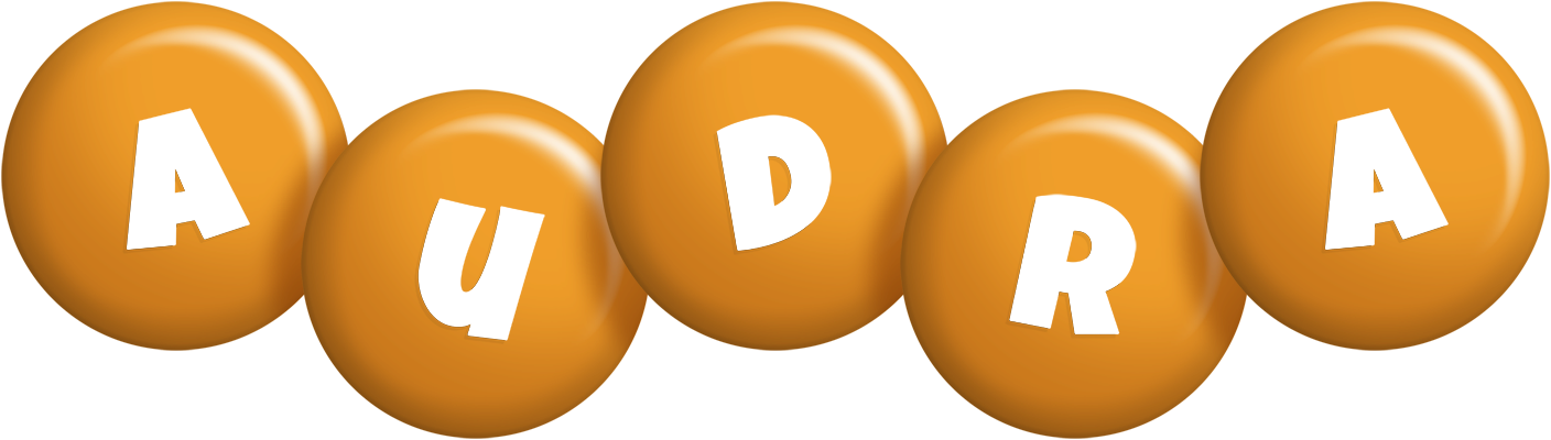 Audra candy-orange logo