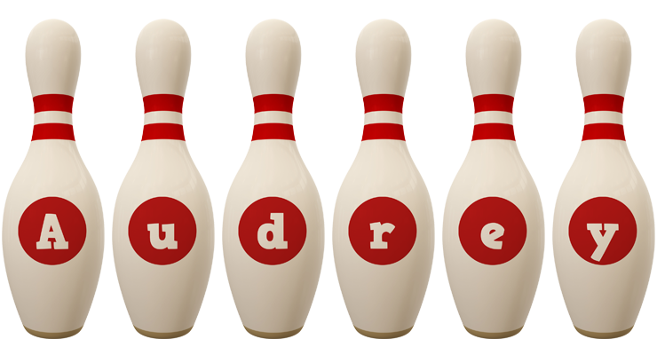 Audrey bowling-pin logo