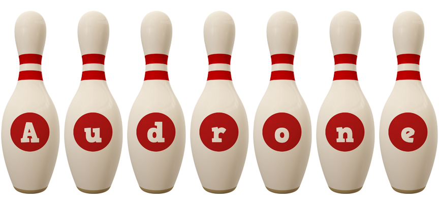 Audrone bowling-pin logo