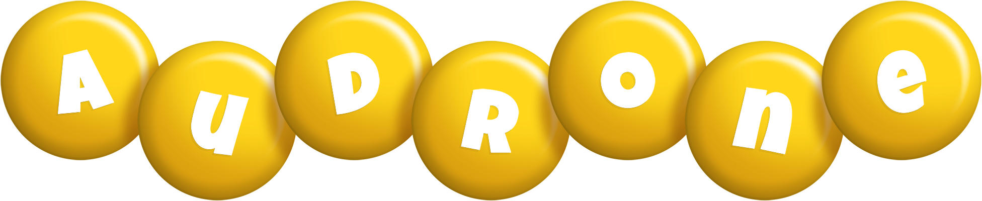 Audrone candy-yellow logo
