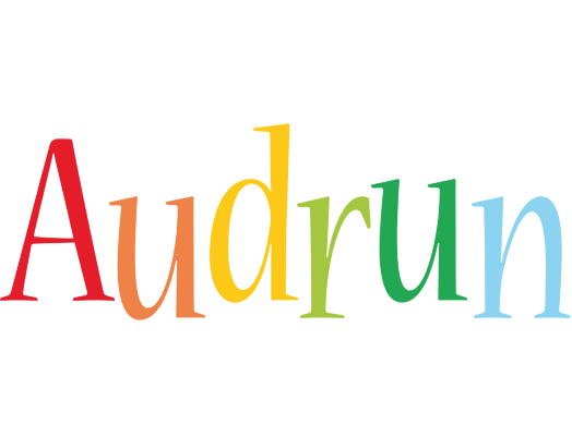 Audrun birthday logo