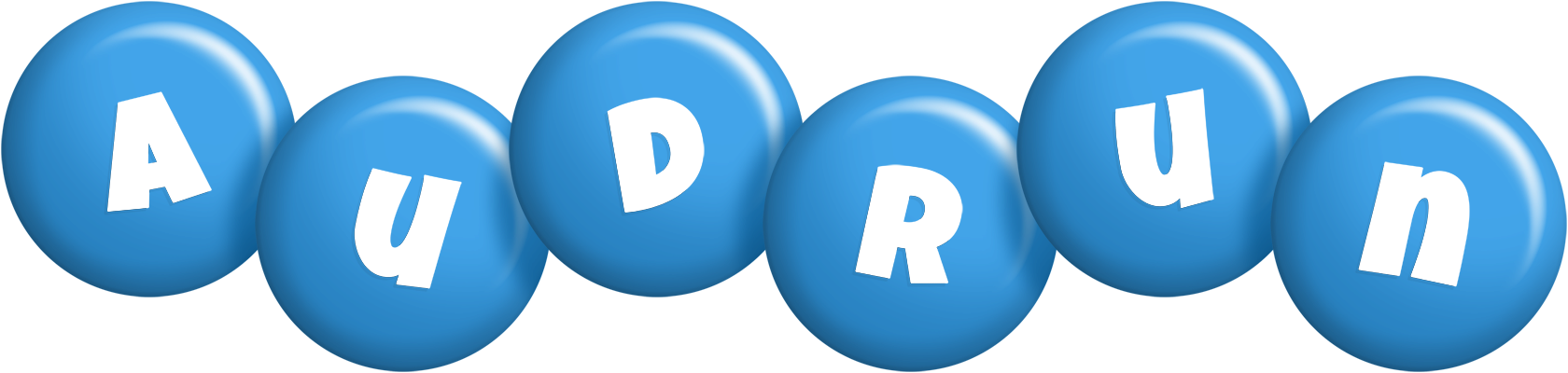 Audrun candy-blue logo