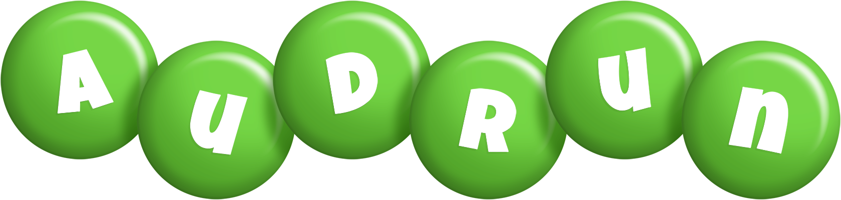 Audrun candy-green logo