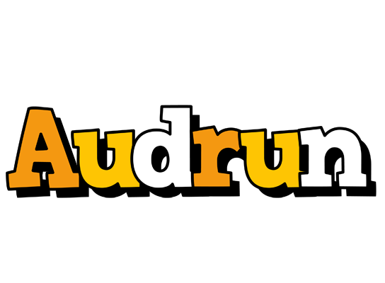 Audrun cartoon logo