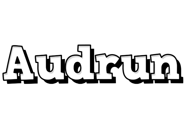 Audrun snowing logo