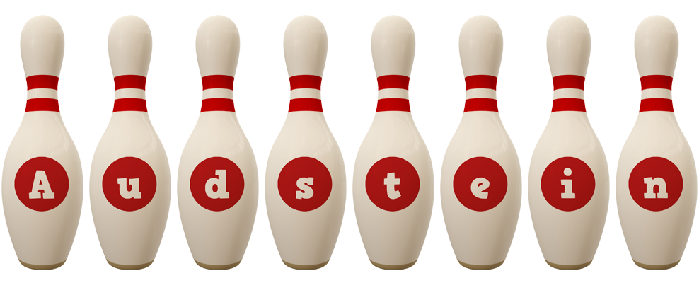 Audstein bowling-pin logo