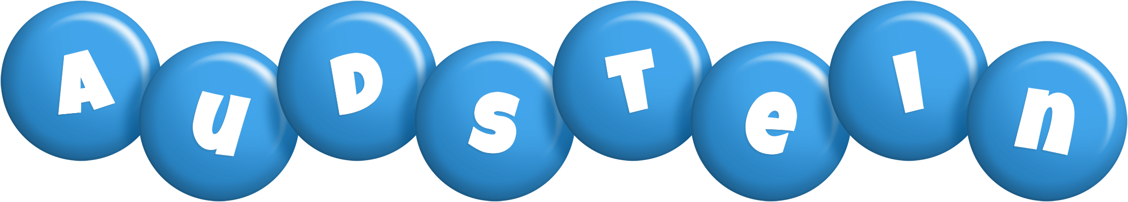 Audstein candy-blue logo