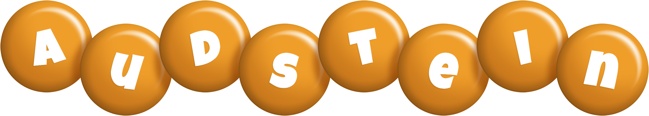 Audstein candy-orange logo