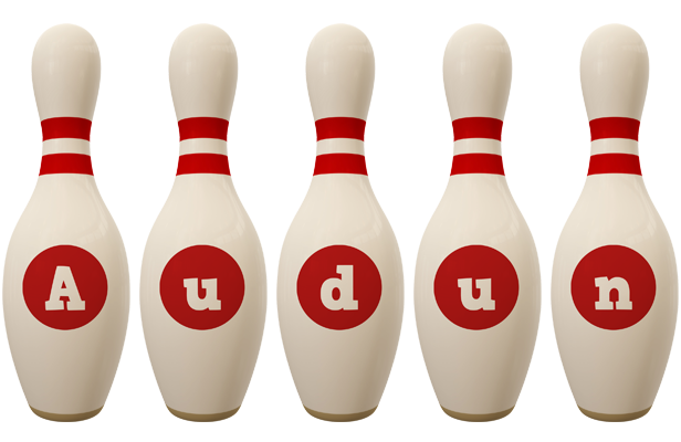 Audun bowling-pin logo