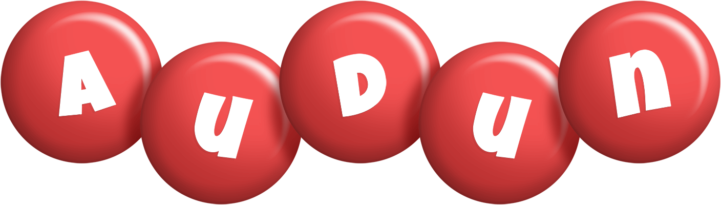 Audun candy-red logo