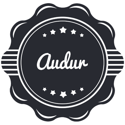 Audur badge logo
