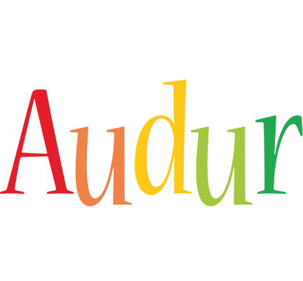 Audur birthday logo