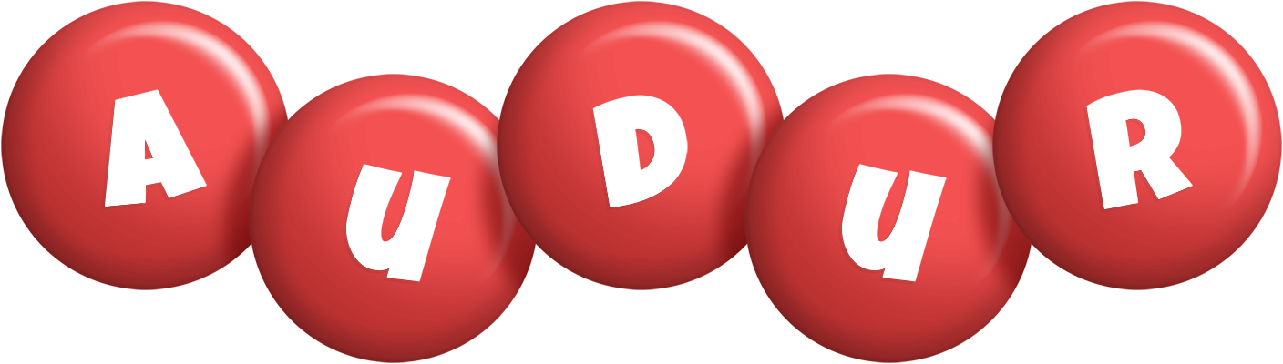 Audur candy-red logo