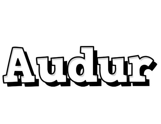 Audur snowing logo