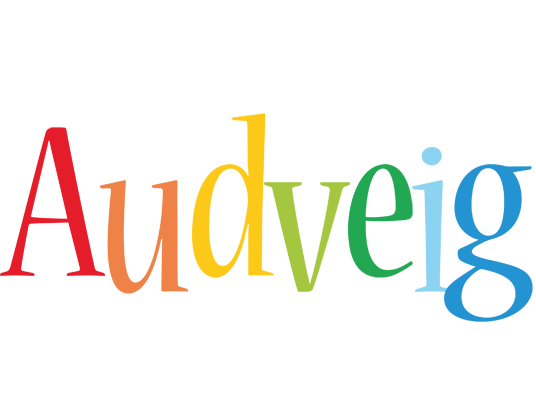 Audveig birthday logo