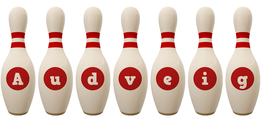 Audveig bowling-pin logo