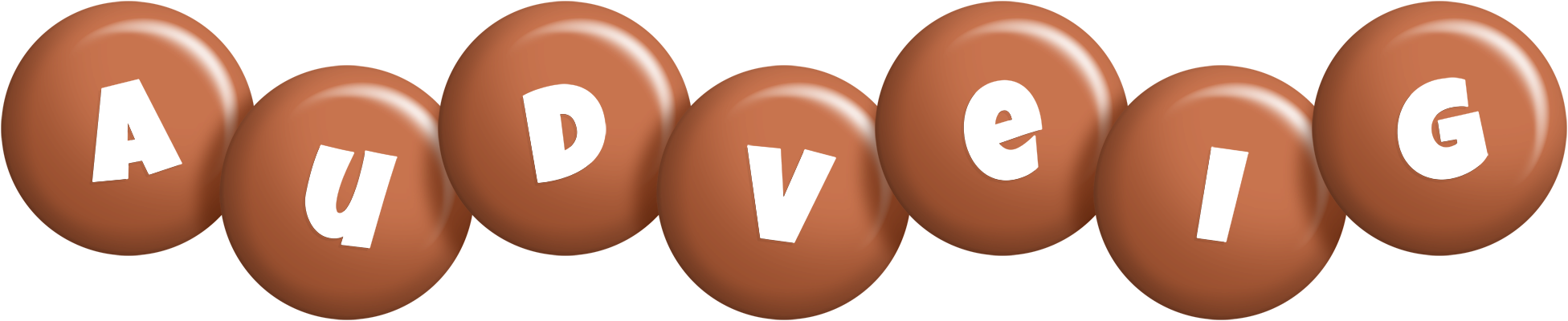 Audveig candy-brown logo