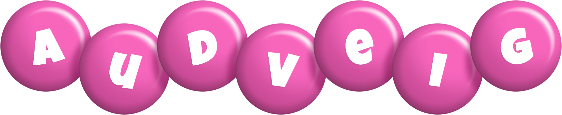 Audveig candy-pink logo