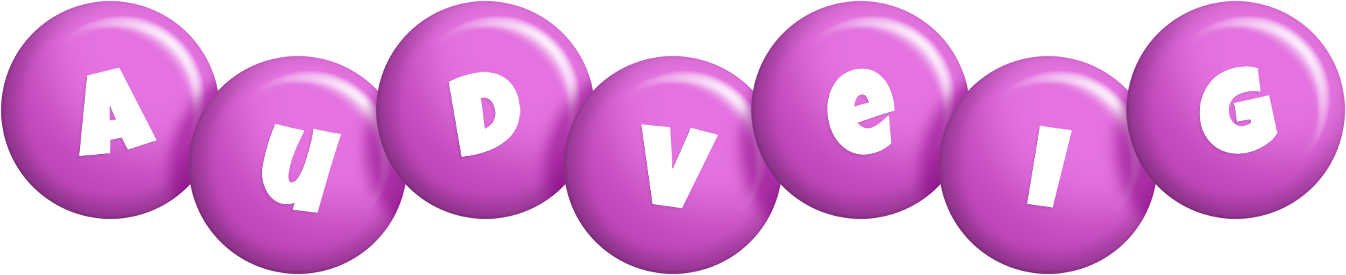 Audveig candy-purple logo