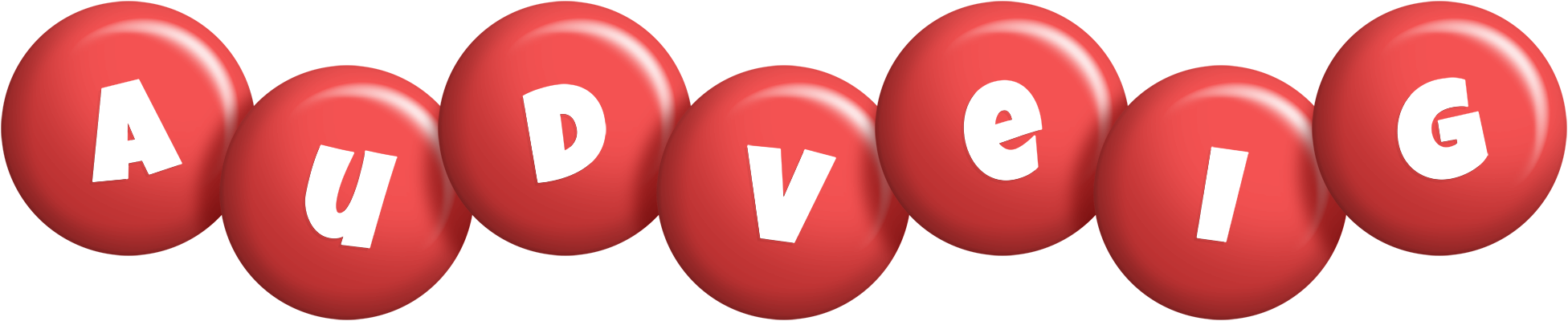 Audveig candy-red logo