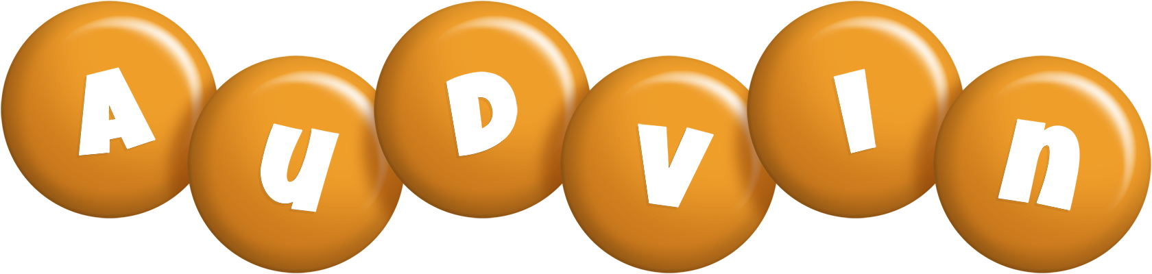 Audvin candy-orange logo