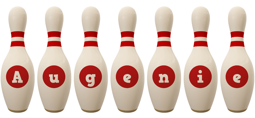 Augenie bowling-pin logo