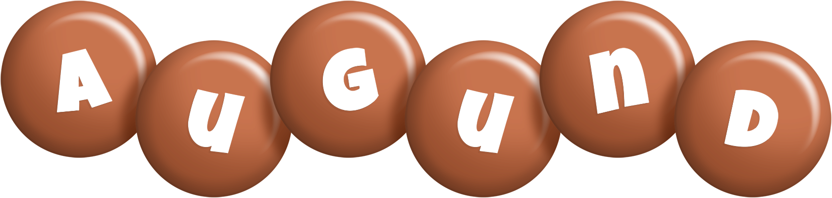 Augund candy-brown logo