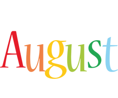 August birthday logo