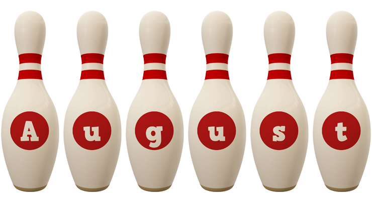 August bowling-pin logo