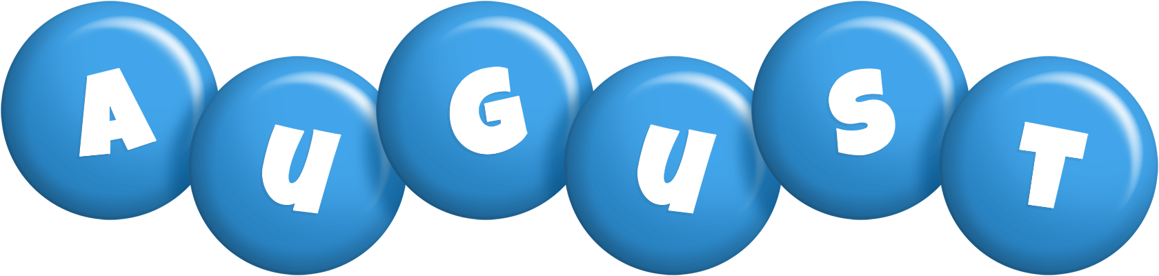 August candy-blue logo