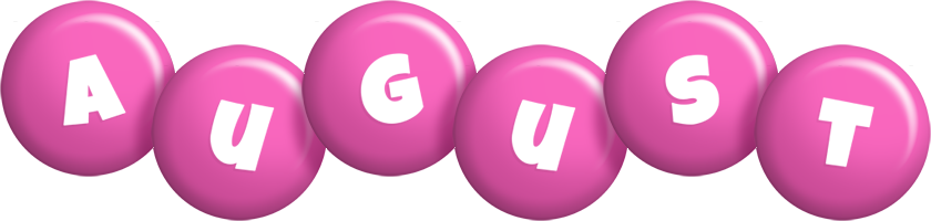 August candy-pink logo